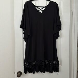 Black pool/beach cover up.